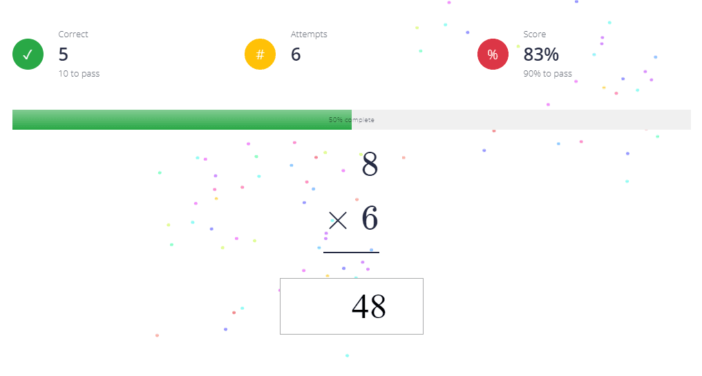 fireworks for completing an assignment